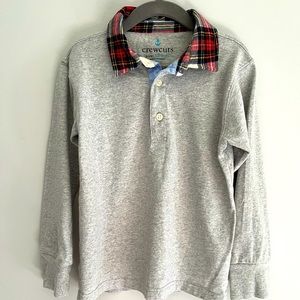 Crewcuts Boys’ long-sleeve polo shirt in tartan